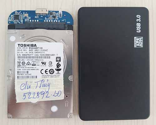 Cứu dữ liệu tại Lâm Đồng, Box Toshiba 1TB