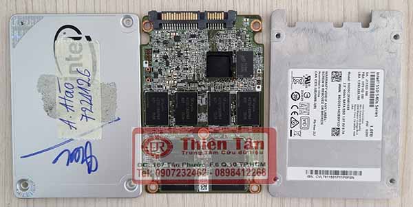 Lấy dữ Ổ cứng SSD Intel 540s 1TB lỗi firmware cho khách tại TP.HCM.